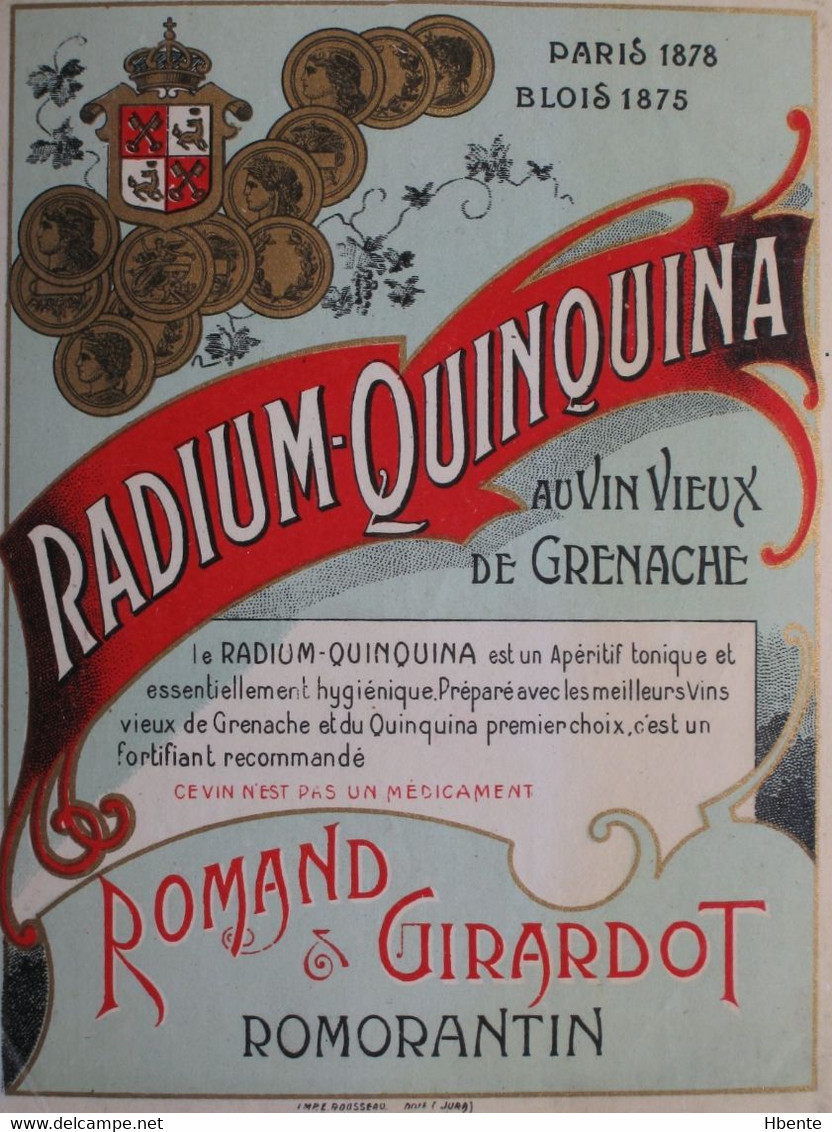 Radium Quinquina Publicité - Advertising (Photo) - Objetos