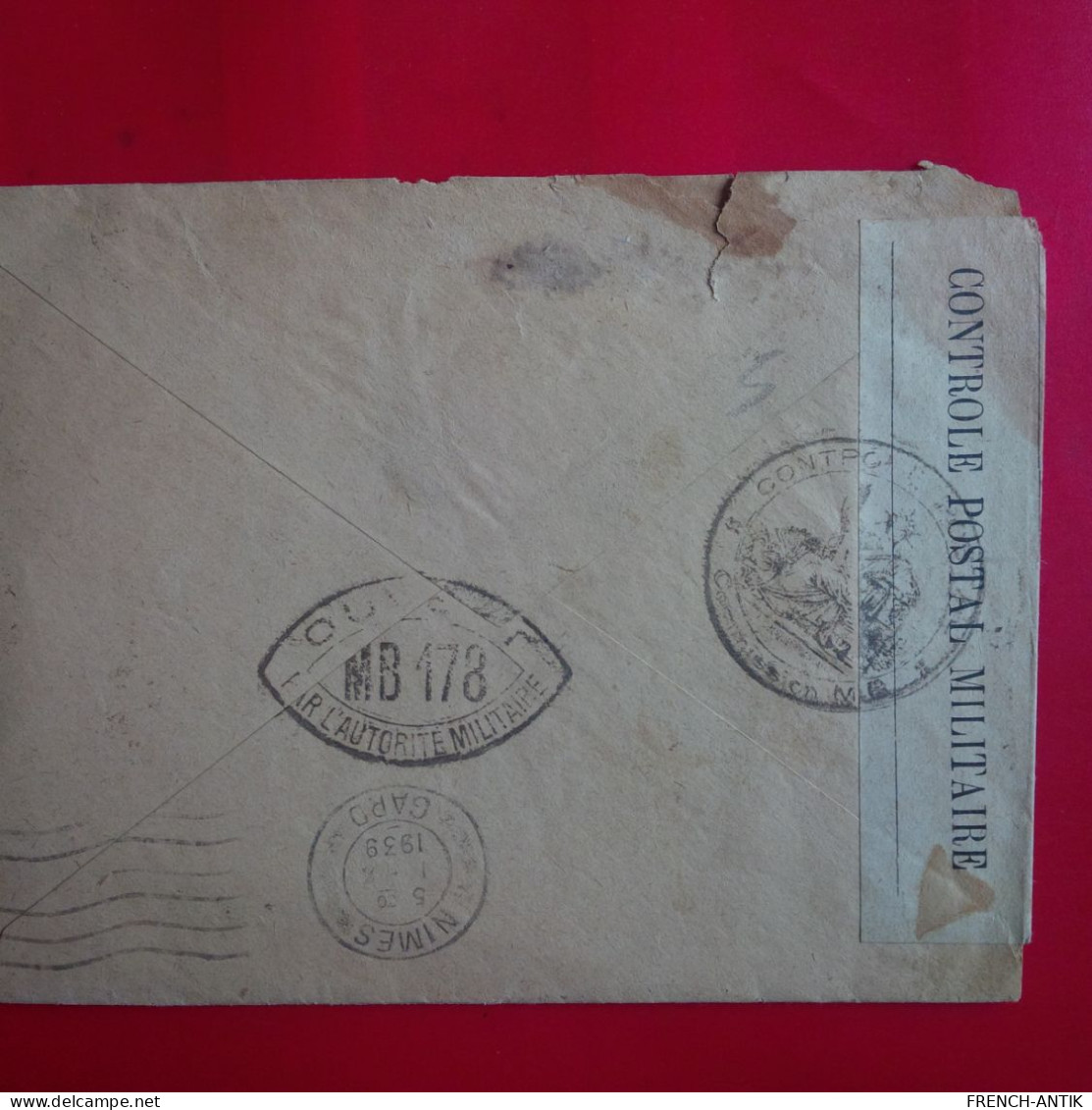 LETTRE AVEC COURRIER SAINT CHAMOND POUR NIMES CONTROLE POSTAL MILITAIRE 1939 - Lettres & Documents