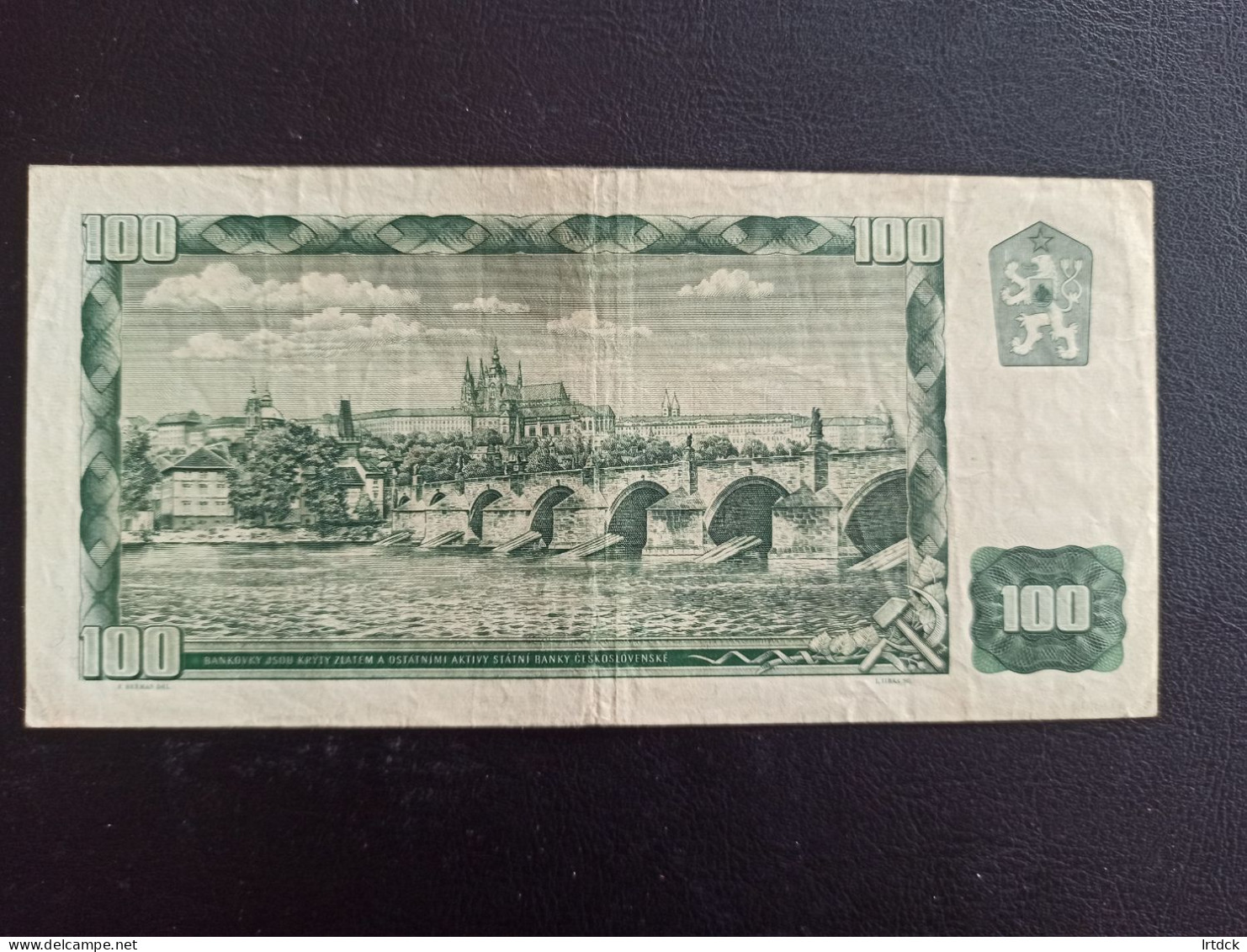 Tchecoslovaquie  Billet  100 Korun 1961  Tbe Avec Timbre - Cecoslovacchia