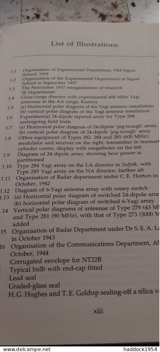 radar the development of equipments for the royal navy 1935-45 KINGSLEY macmillan 1995