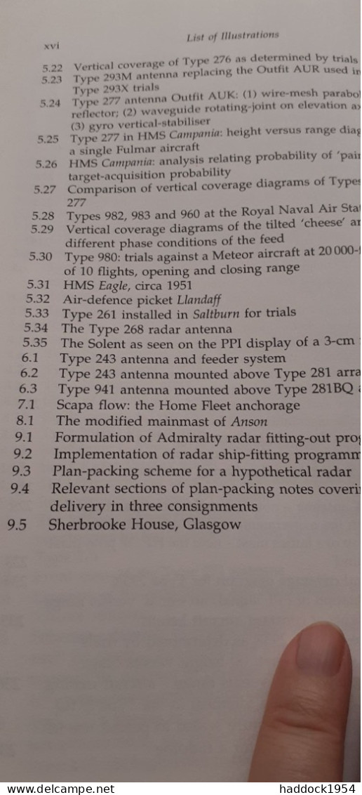 radar the development of equipments for the royal navy 1935-45 KINGSLEY macmillan 1995