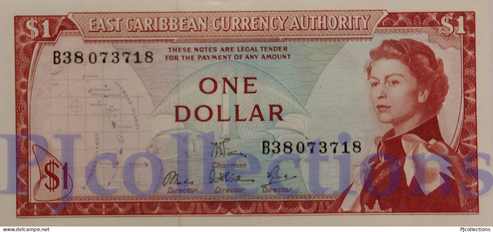 EAST CARIBBEAN 1 DOLLAR 1965 PICK 13d UNC - East Carribeans