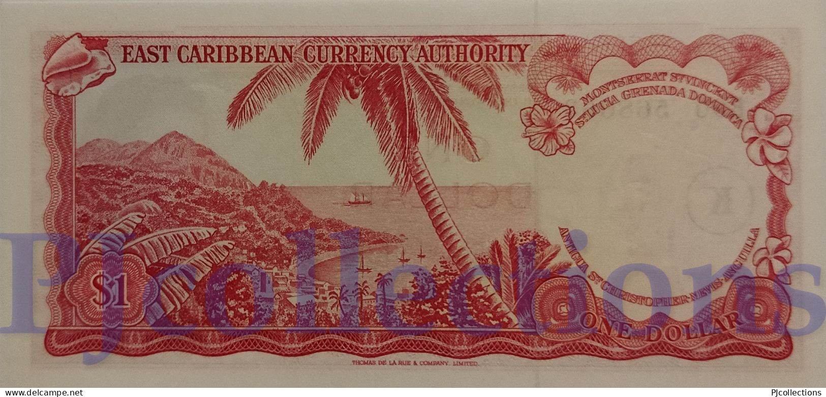 EAST CARIBBEAN 1 DOLLAR 1965 PICK 13K UNC - East Carribeans