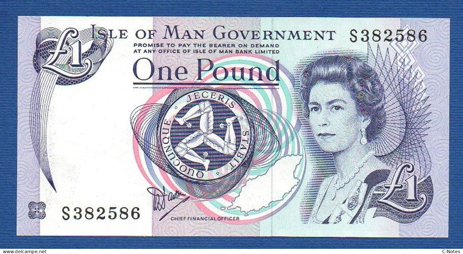 ISLE OF MAN - P.40a – 1 POUND ND (1990) UNC, S/n S382586 - 1 Pond