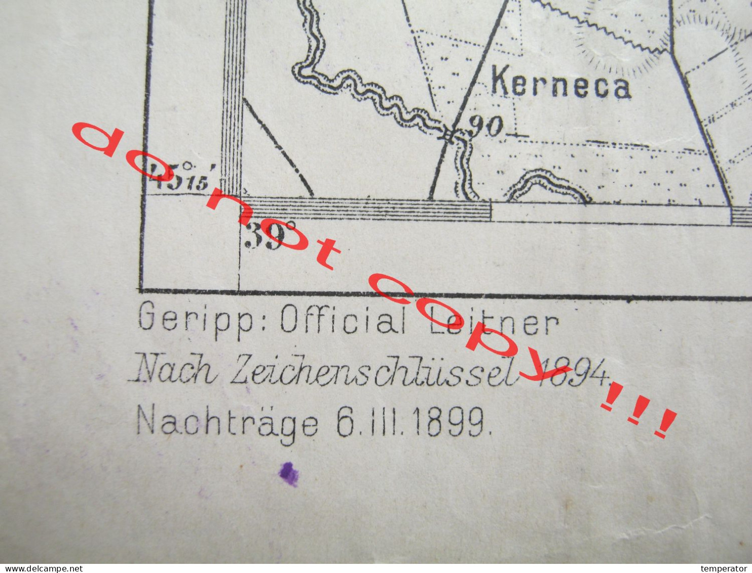 GATTAJA Und DOGNÁCSKA - Österreichisch-Ungarischen Monarchie Zone 24 Col. XXV ( 1899 ) Terrain: Oberlt Zbozen ... - Topographical Maps