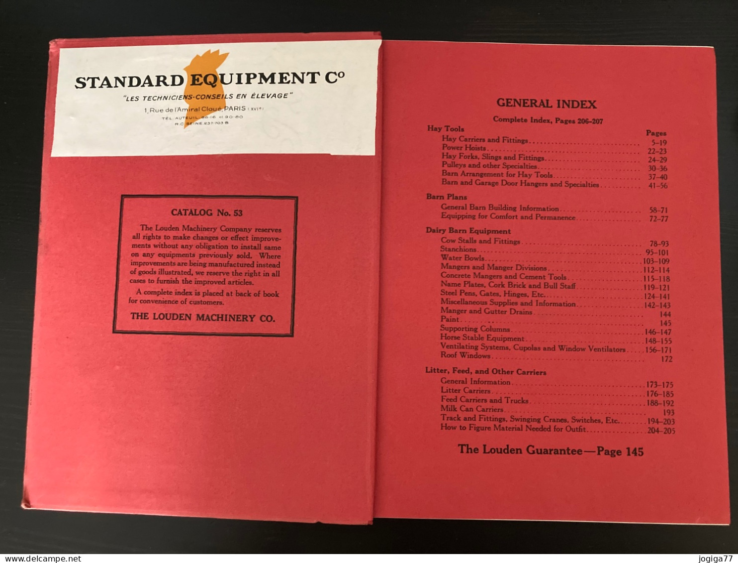 Louden Barn équipement  - Catalogue De Matériel Agricole élevage Fermes Ecuries - 1928 - 1900-1949