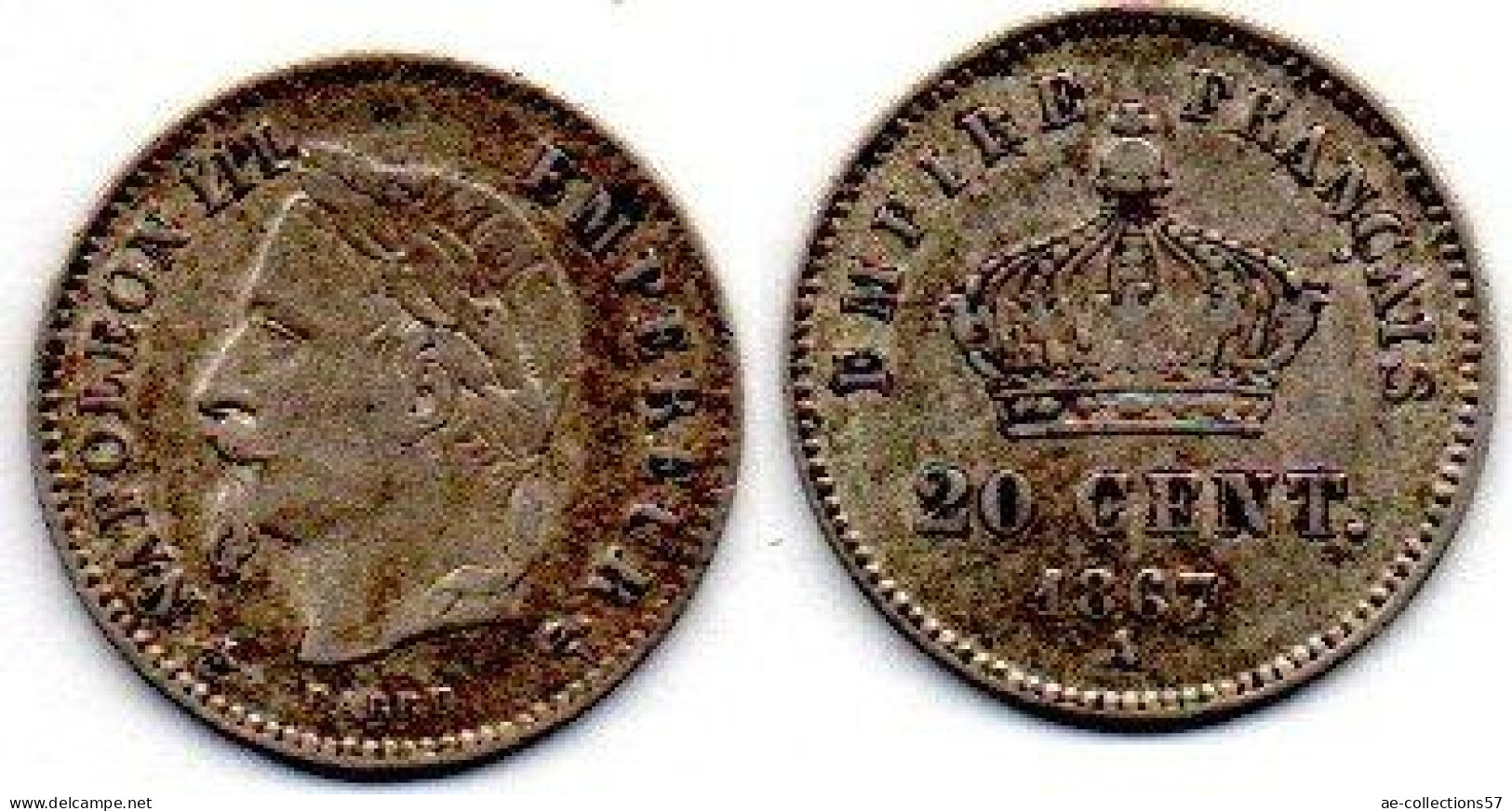 MA 22803 / 20 Centimes 1867 A Napoléon III TTB - 20 Centimes