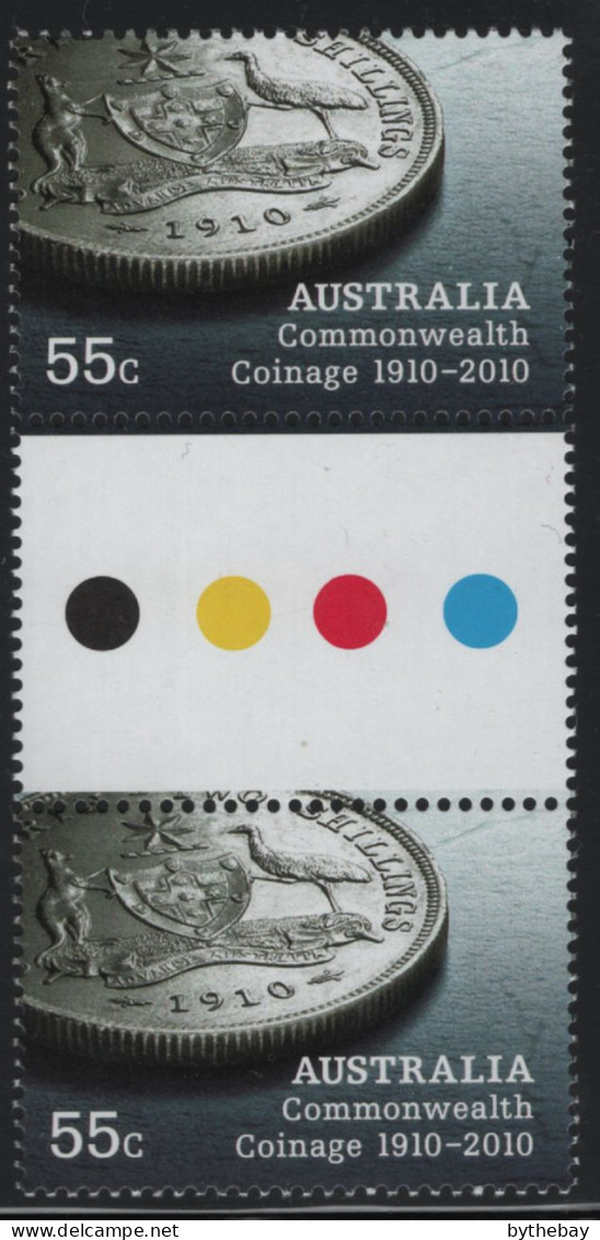 Australia 2010 MNH Sc 3222 55c Reverse Of 1910 2sh Coin Gutter - Mint Stamps