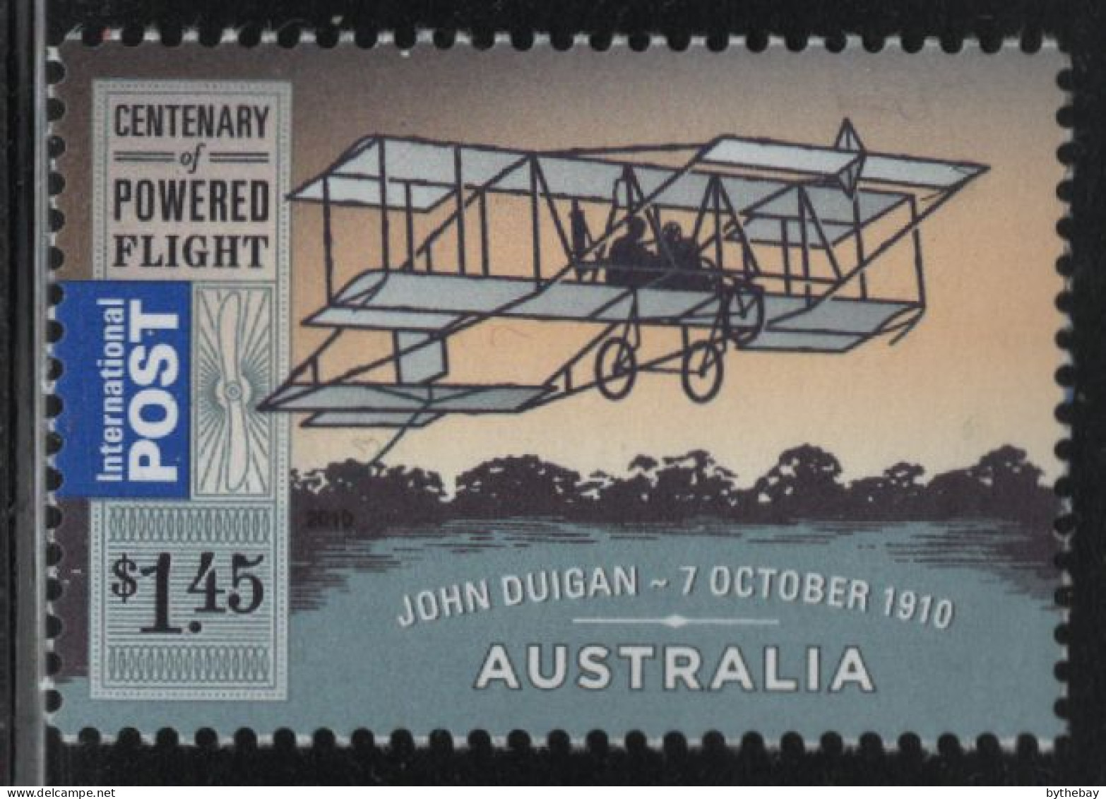 Australia 2010 MNH Sc 3228 $1.45 Bi-plane John Duigan 7 October 1910 - Mint Stamps
