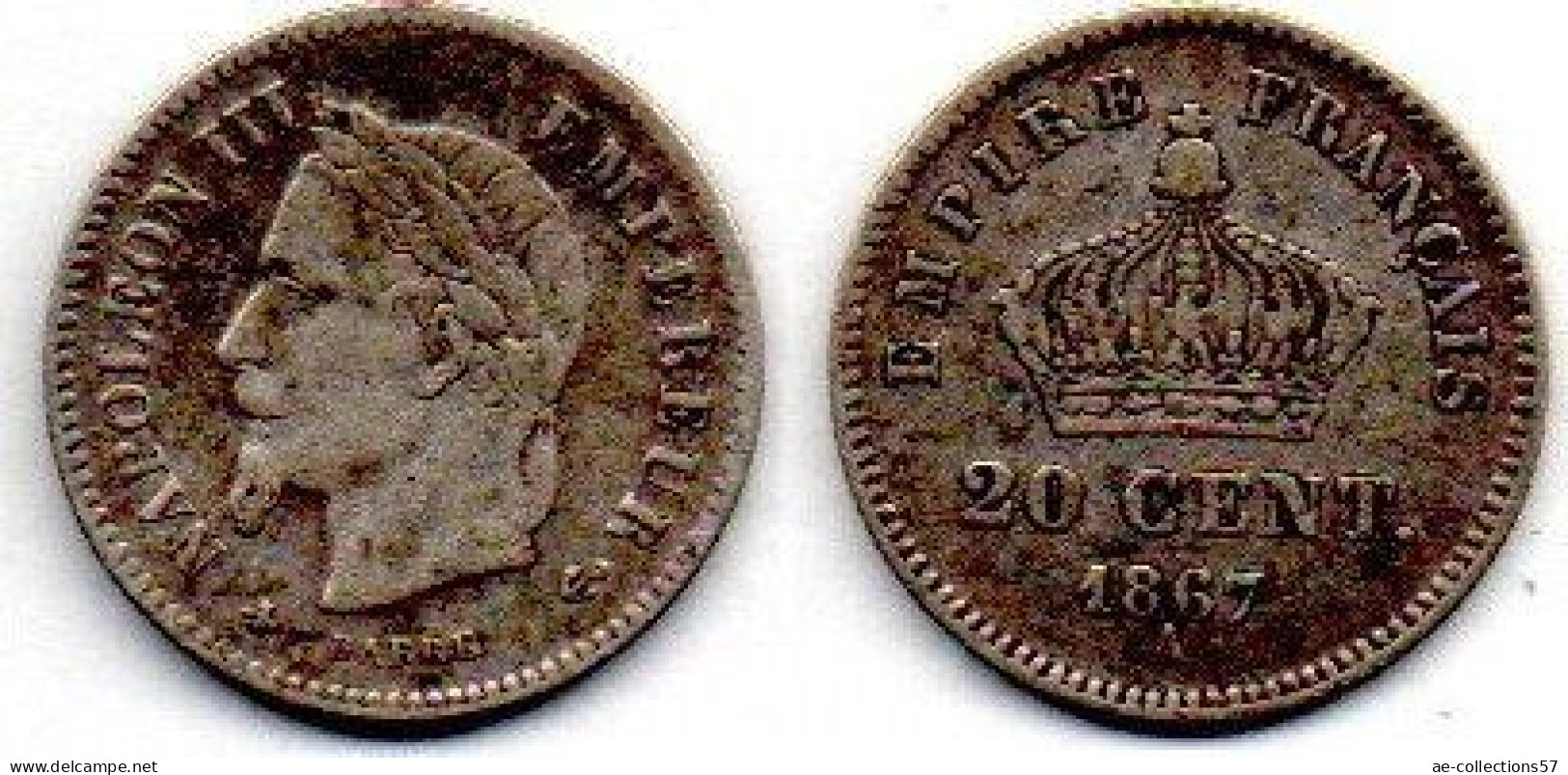 MA 22804 / 20 Centimes 1867 A Napoléon III TTB - 20 Centimes