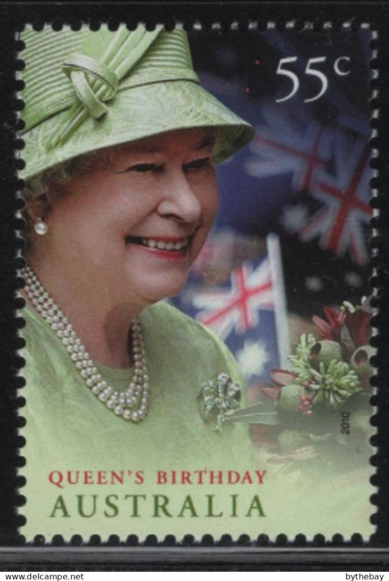 Australia 2010 MNH Sc 3242 55c QEII In Green Birthday - Mint Stamps