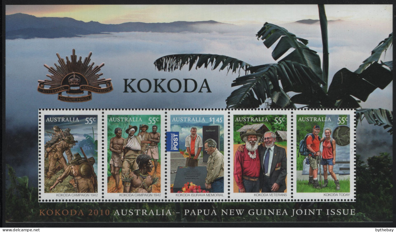 Australia 2010 MNH Sc 3248b Kokoda Campaign 65th Sheet Joint With PNG - Mint Stamps