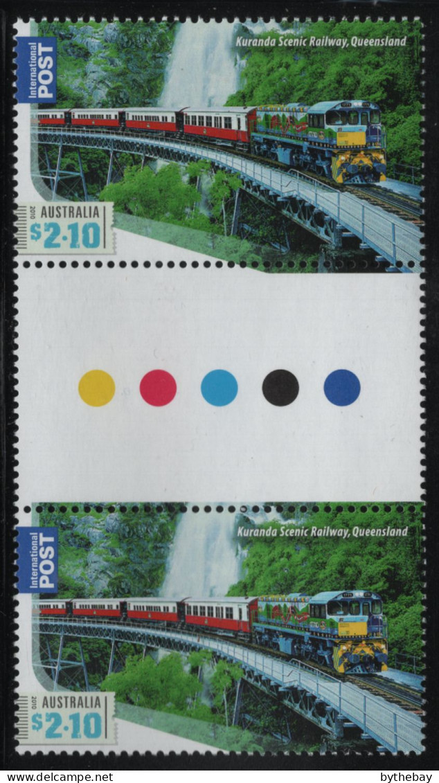 Australia 2010 MNH Sc 3257 $2.10 Kuranda Scenic Railway Journey Gutter - Mint Stamps