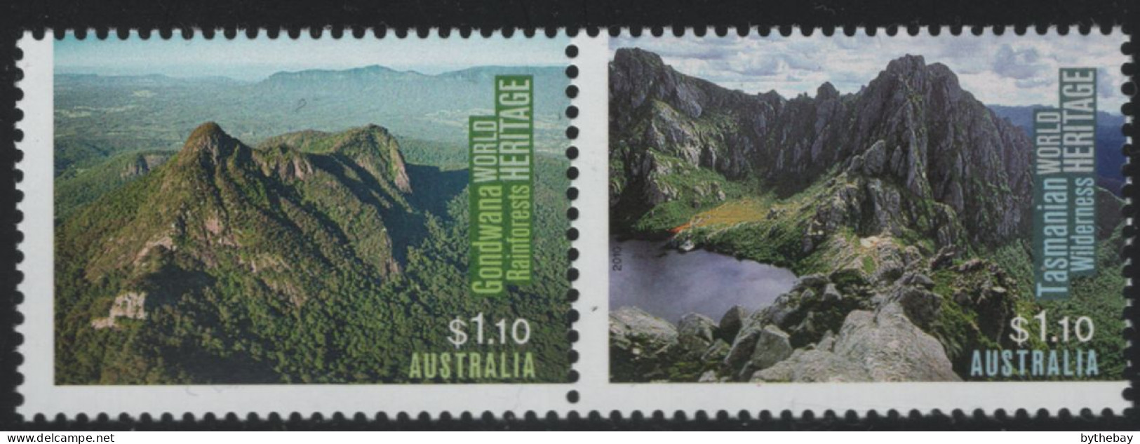 Australia 2010 MNH Sc 3267a $1.10 Gondwana, Tasmania UNESCO - Mint Stamps