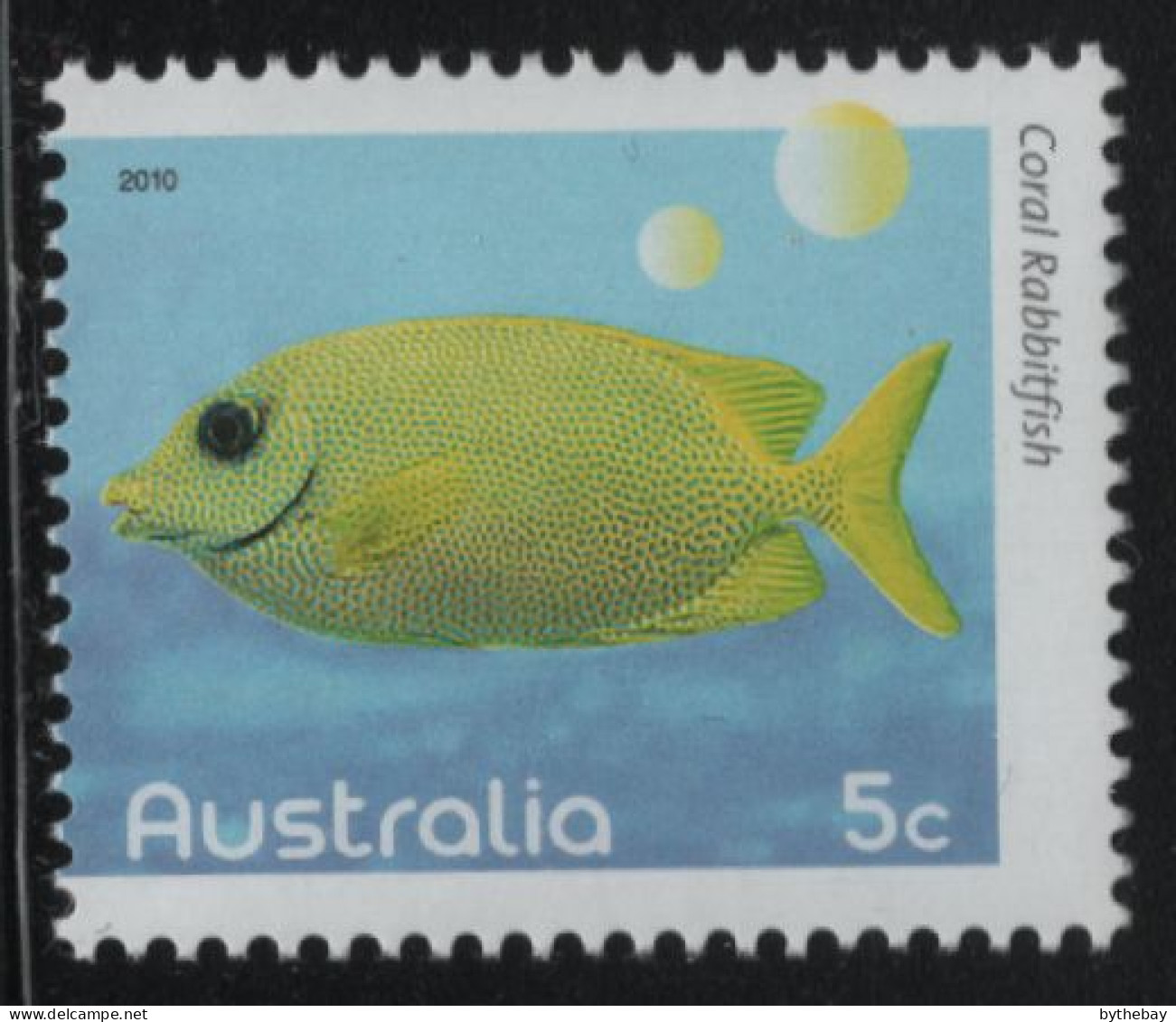 Australia 2010 MNH Sc 3270 5c Coral Rabbitfish - Mint Stamps