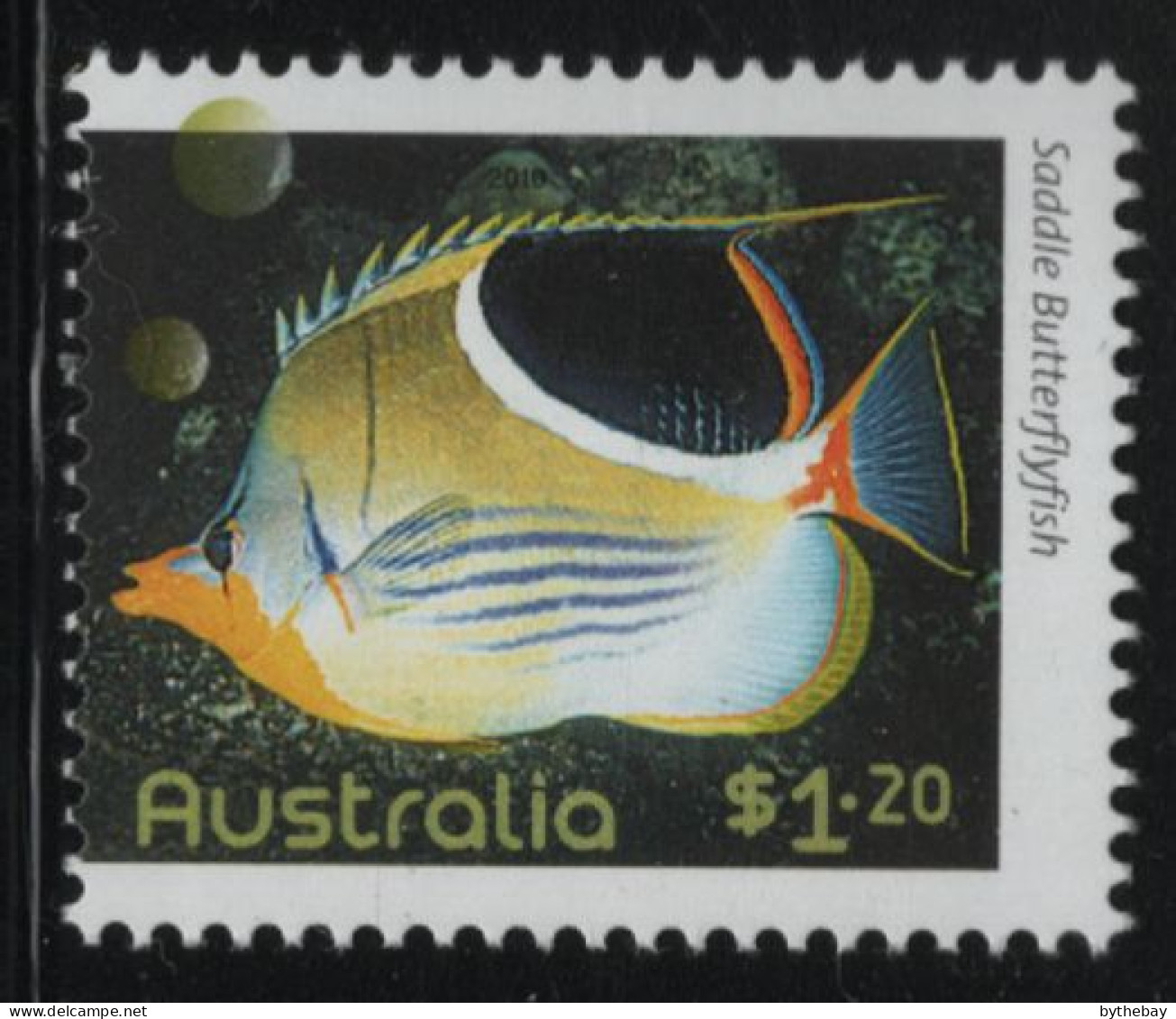 Australia 2010 MNH Sc 3275 $1.20 Saddle Butterflyfish - Mint Stamps