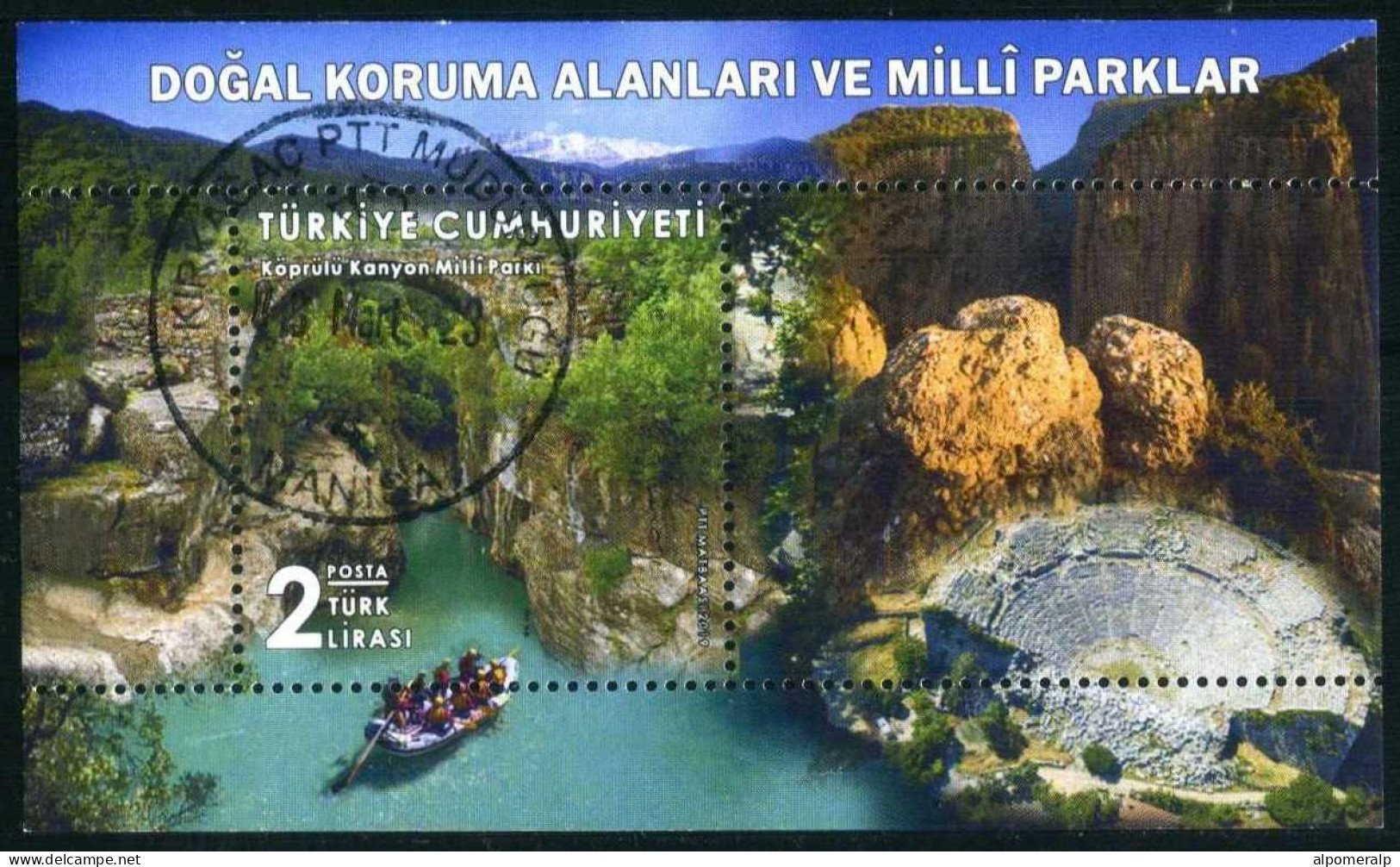 Türkiye 2019 Mi 4540 [Block 193] Köprülü Canyon National Park, Tourism, Boat - Gebruikt