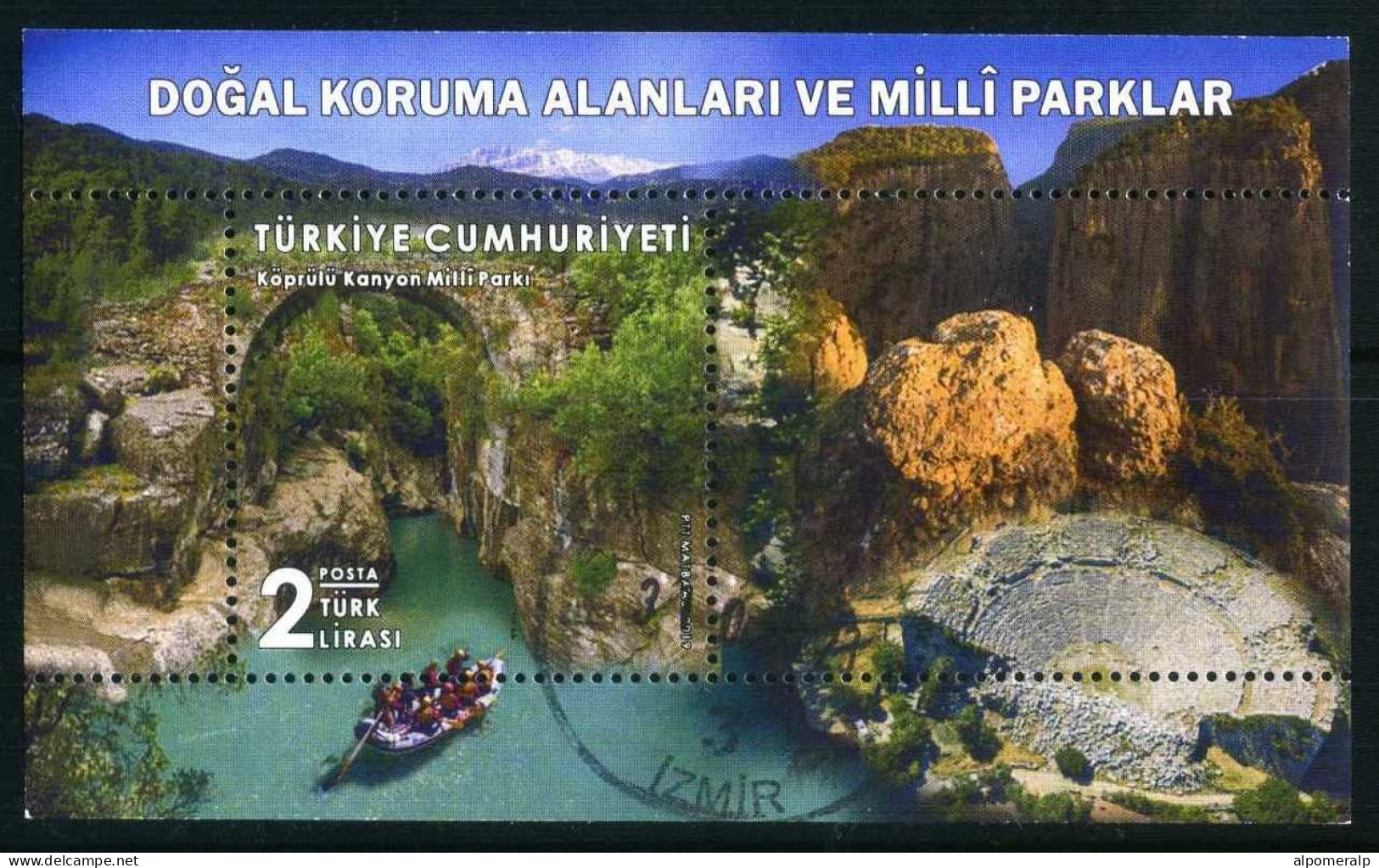 Türkiye 2019 Mi 4540 [Block 193] Köprülü Canyon National Park, Tourism, Boat - Gebruikt