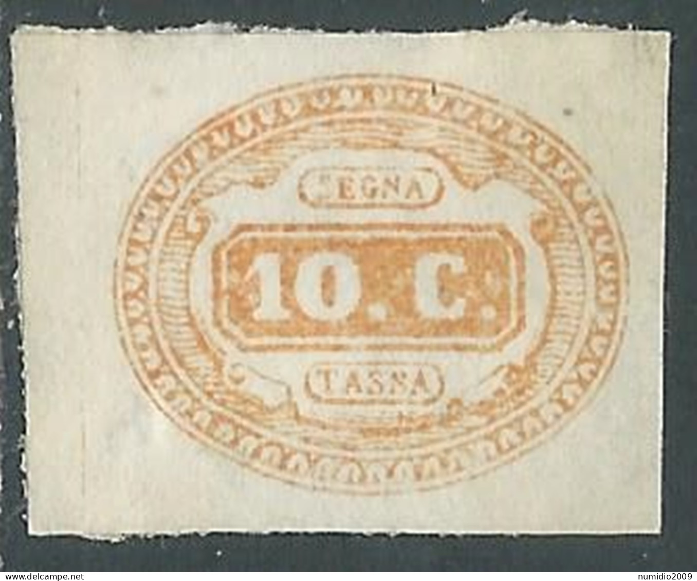 1863 REGNO SEGNATASSE 10 CENT SENZA GOMMA - P11 - Taxe