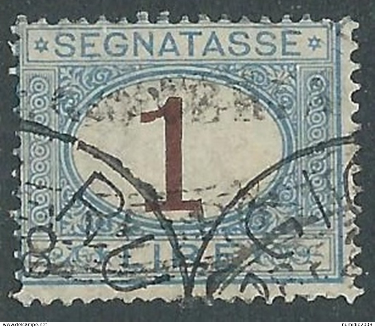 1870-74 REGNO SEGNATASSE USATO 1 LIRA - P11 - Taxe