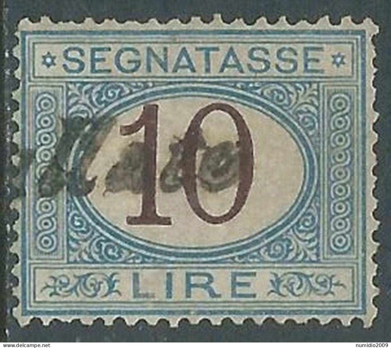 1870-74 REGNO SEGNATASSE USATO 10 LIRE - P13 - Taxe