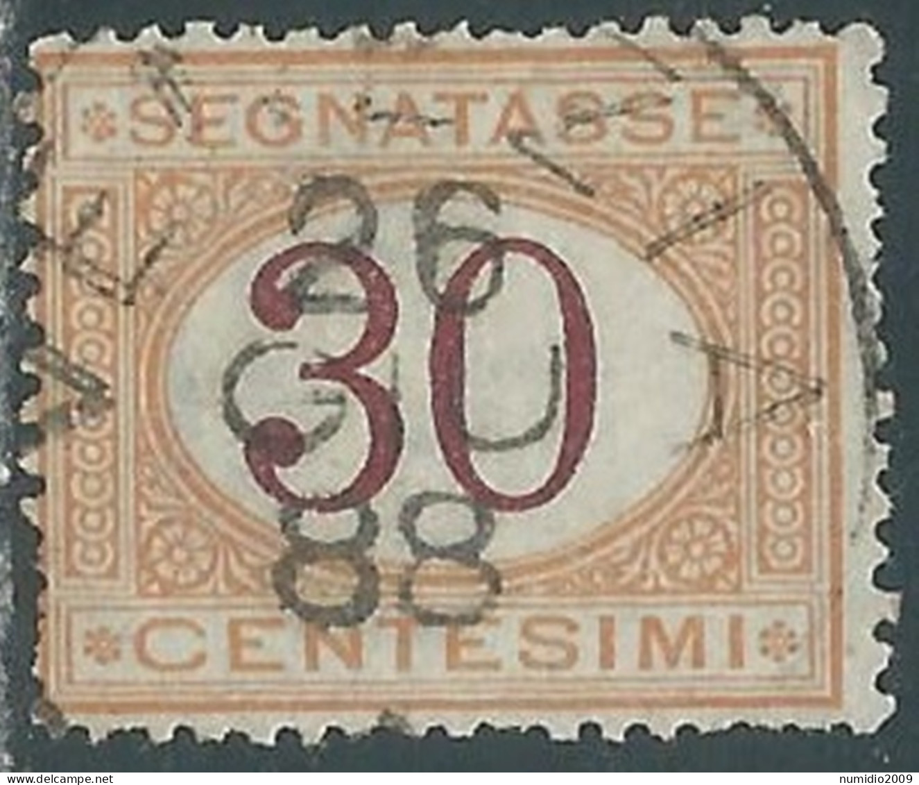1870-74 REGNO SEGNATASSE USATO 30 CENT - P12-2 - Taxe