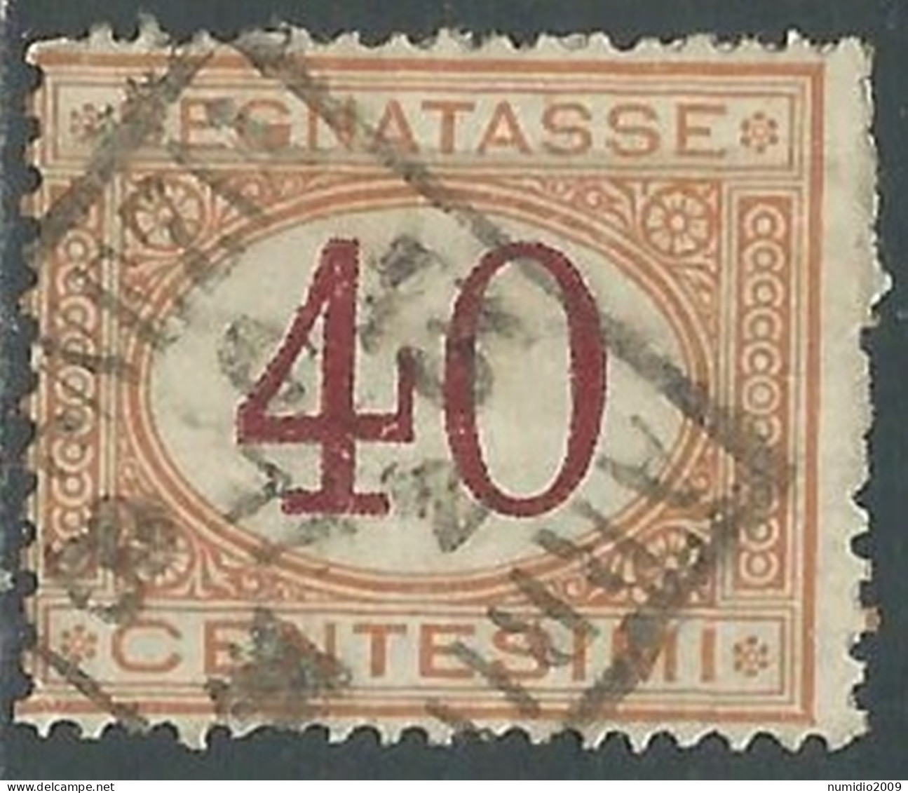 1870-74 REGNO SEGNATASSE USATO 40 CENT - P11 - Taxe