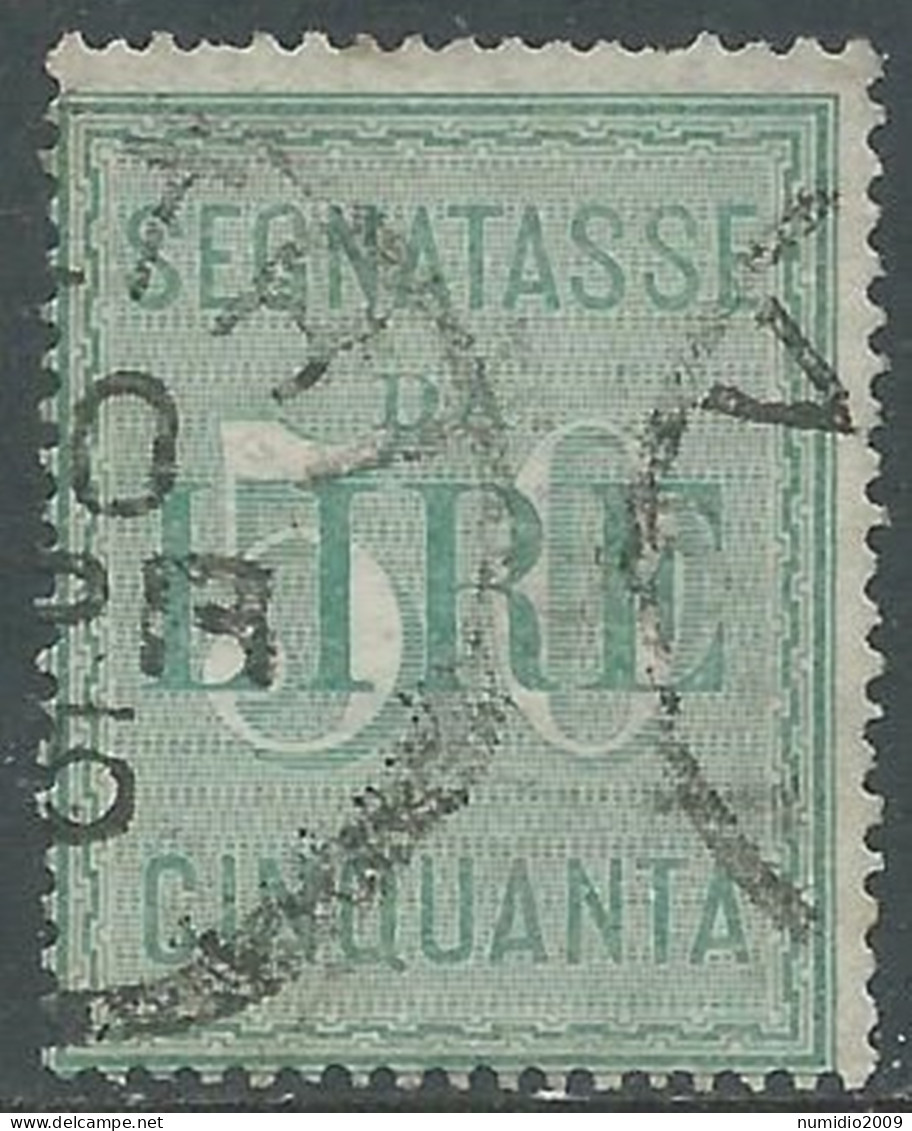 1884 REGNO SEGNATASSE USATO 50 LIRE - P1 - Portomarken