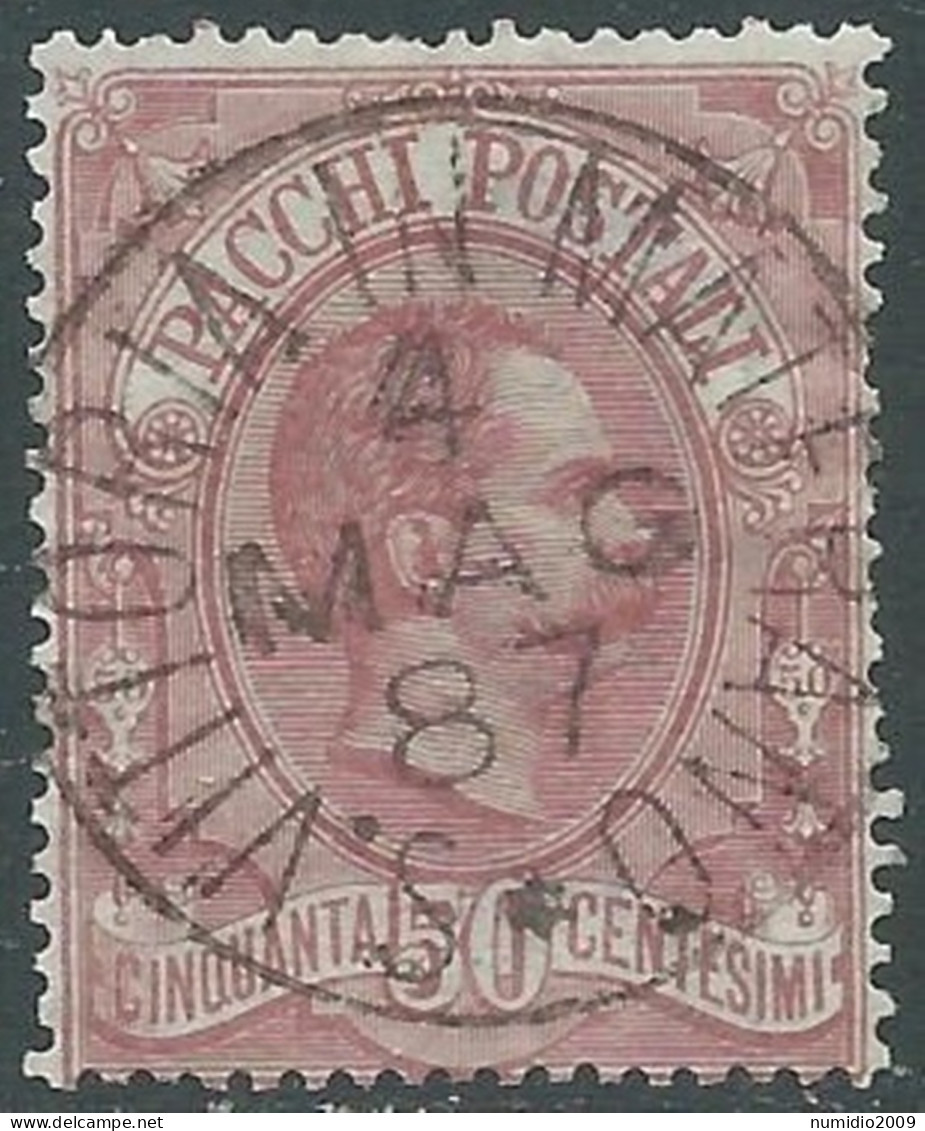 1884-86 REGNO PACCHI POSTALI USATO 50 CENT - P1-7 - Pacchi Postali