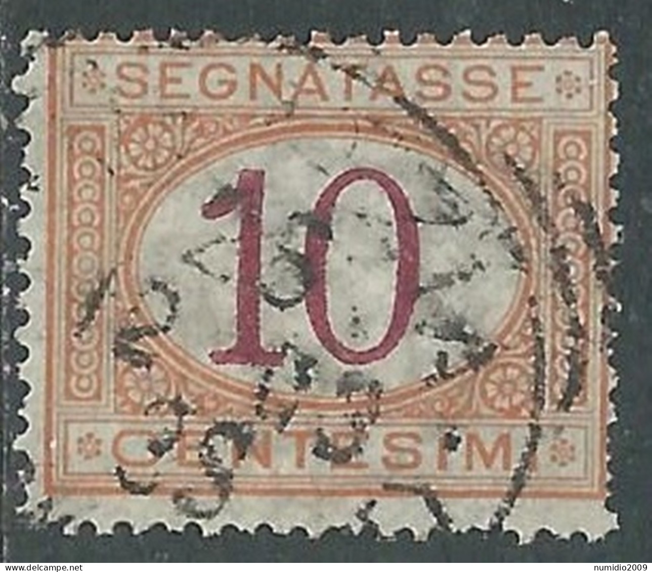 1890-94 REGNO SEGNATASSE USATO 10 CENT - P13-5 - Strafport