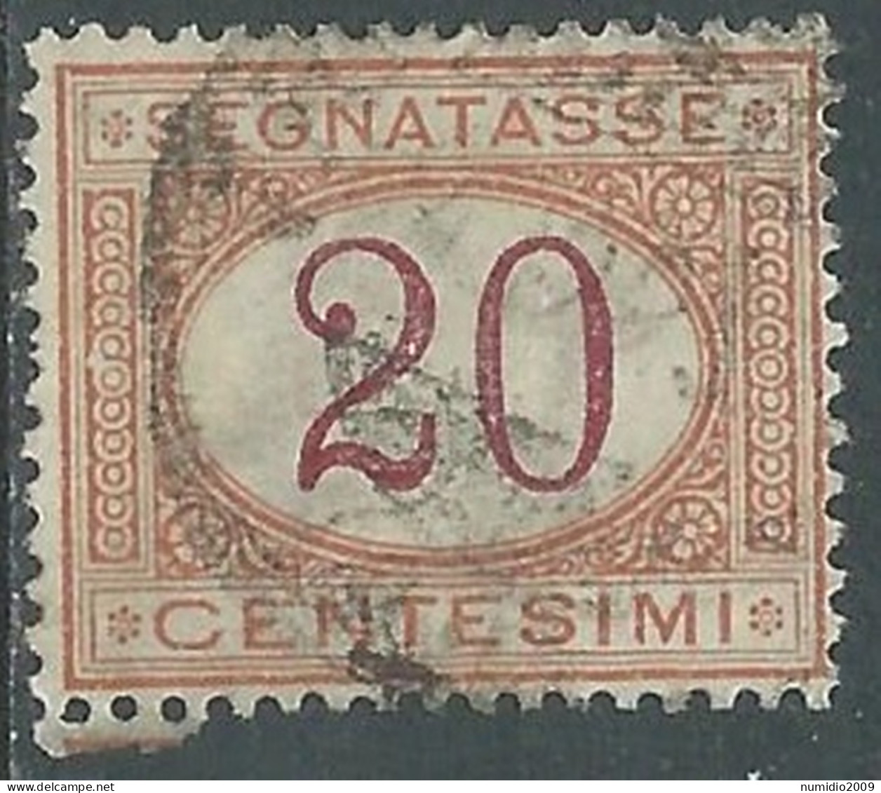 1890-94 REGNO SEGNATASSE USATO 20 CENT - P13-5 - Strafport