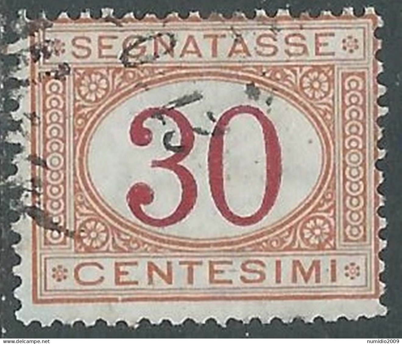 1890-94 REGNO SEGNATASSE USATO 30 CENT - P13-5 - Taxe