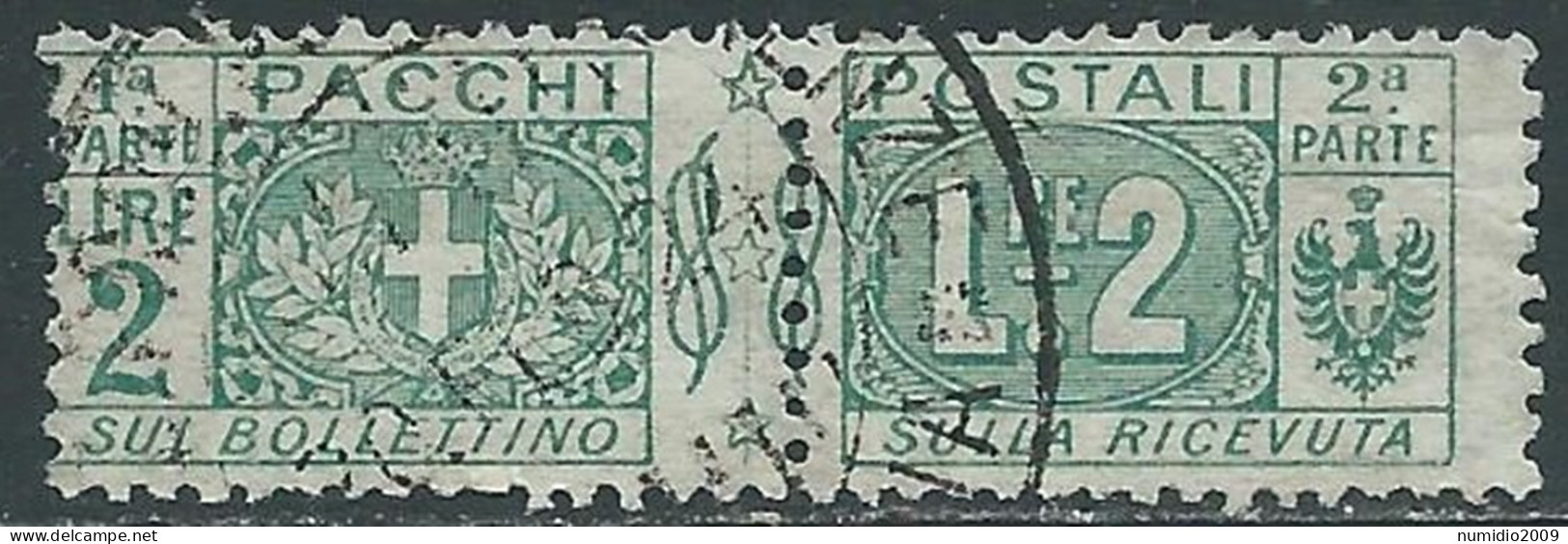 1914-22 REGNO PACCHI POSTALI USATO 2 LIRE - P31-9 - Paketmarken