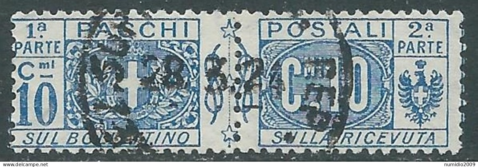 1914-22 REGNO PACCHI POSTALI USATO 10 CENT - P31-9 - Paketmarken