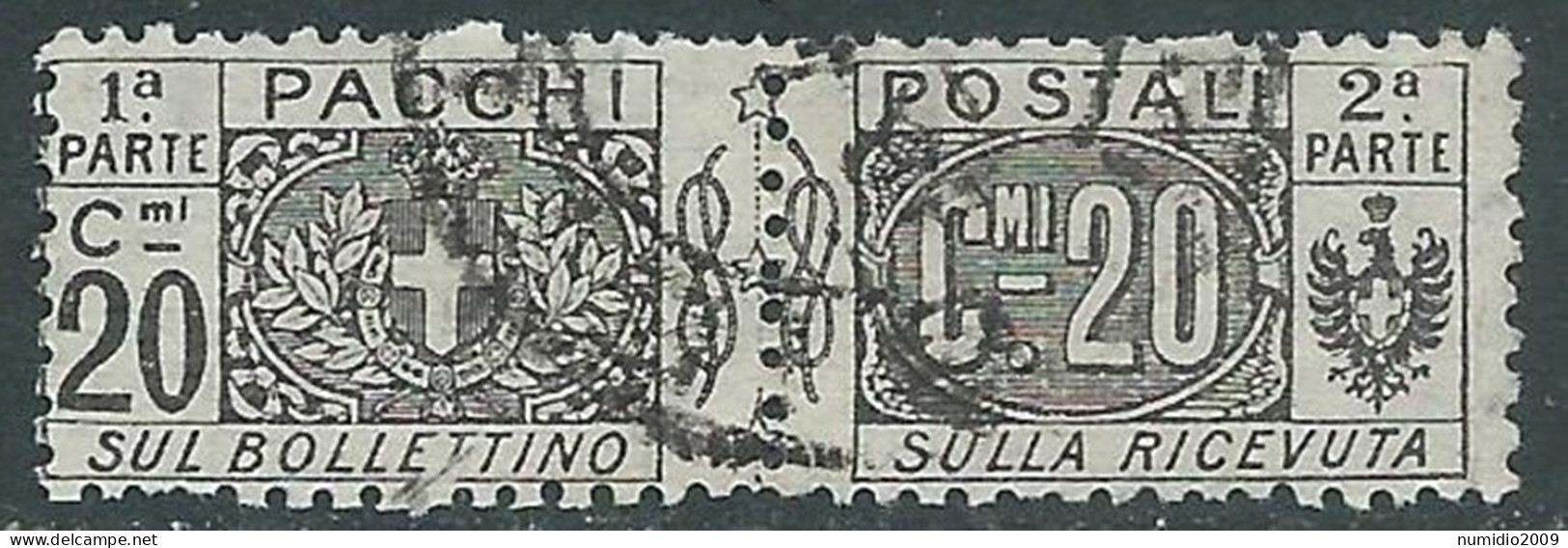 1914-22 REGNO PACCHI POSTALI USATO 20 CENT - P31-9 - Postpaketten