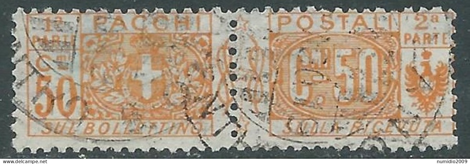 1914-22 REGNO PACCHI POSTALI USATO 50 CENT - P31-9 - Paketmarken