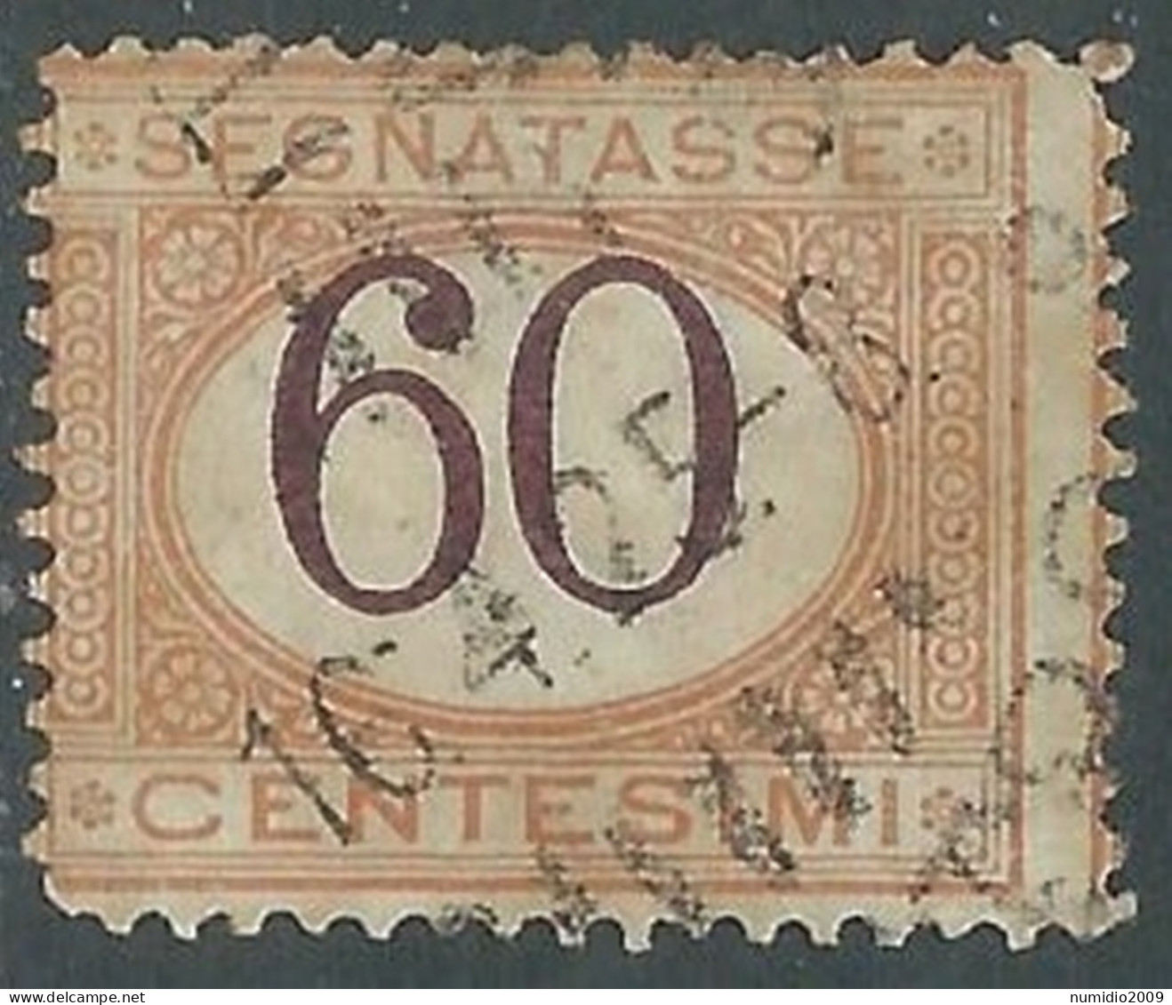 1924 REGNO SEGNATASSE USATO 60 CENT - P13-7 - Strafport