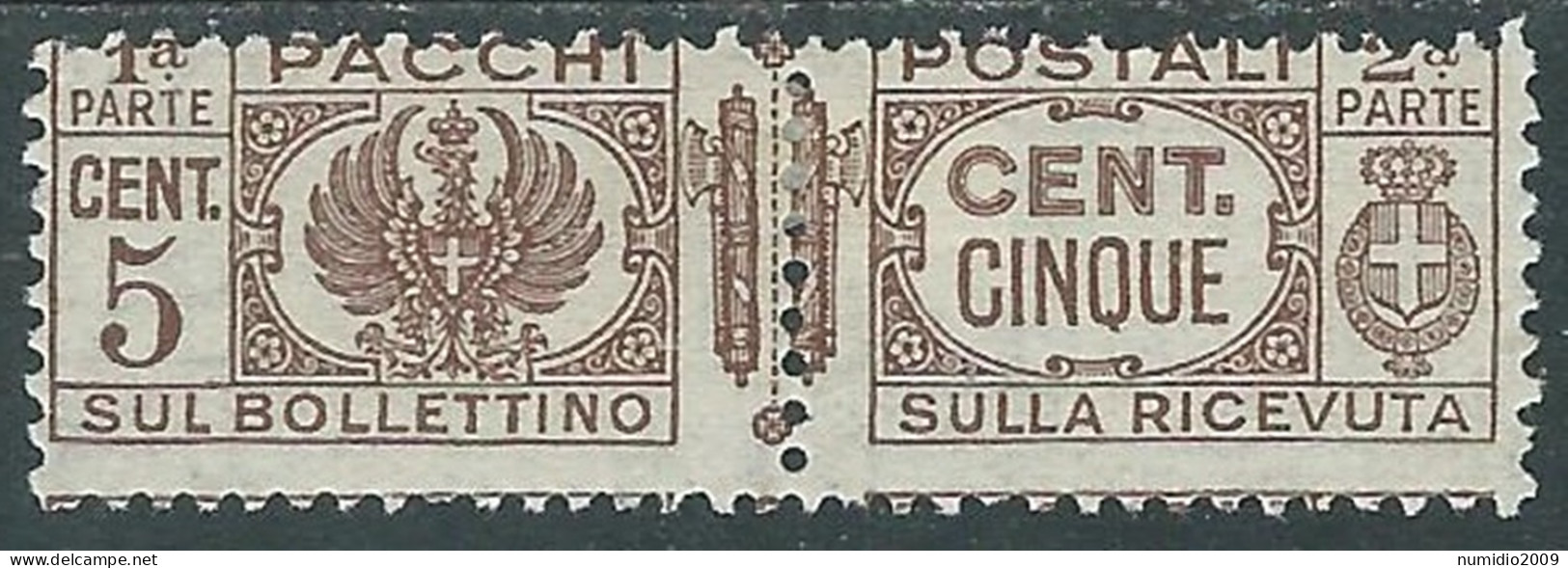 1927-32 REGNO PACCHI POSTALI 5 CENT MH * - P31-4 - Paketmarken