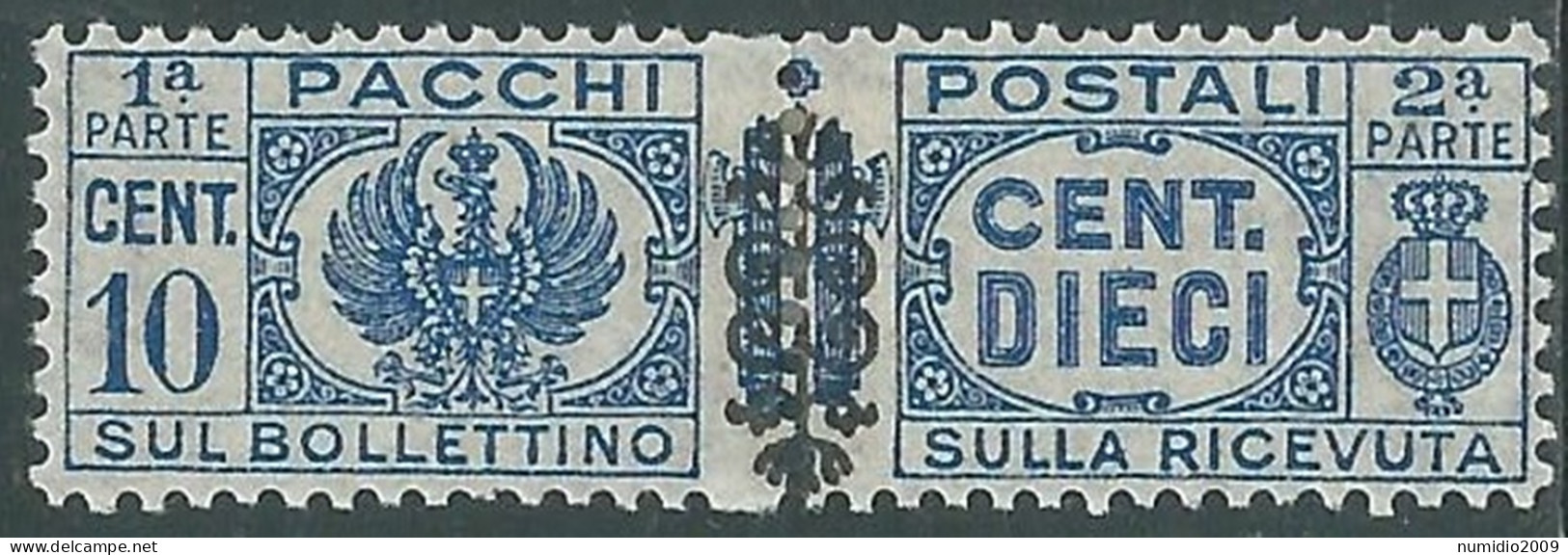 1945 LUOGOTENENZA PACCHI POSTALI 10 CENT MH * - P31-5 - Colis-postaux