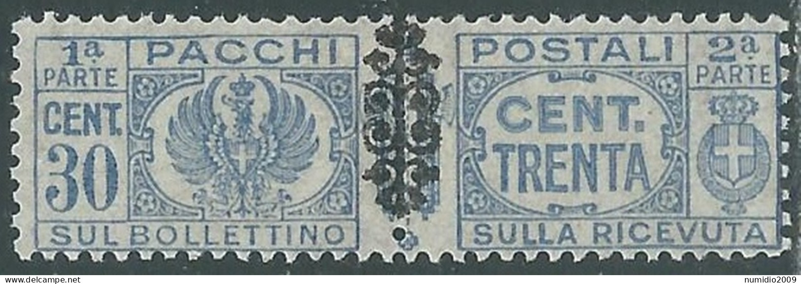 1945 LUOGOTENENZA PACCHI POSTALI 30 CENT MH * - P31-5 - Paketmarken