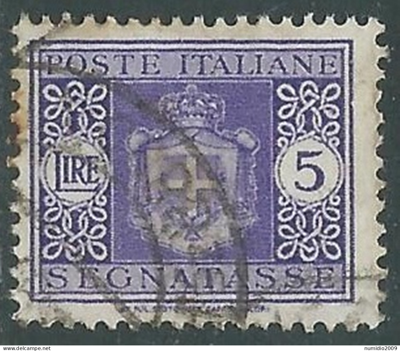 1945 LUOGOTENENZA SEGNATASSE USATO 5 LIRE - P13-9 - Postage Due