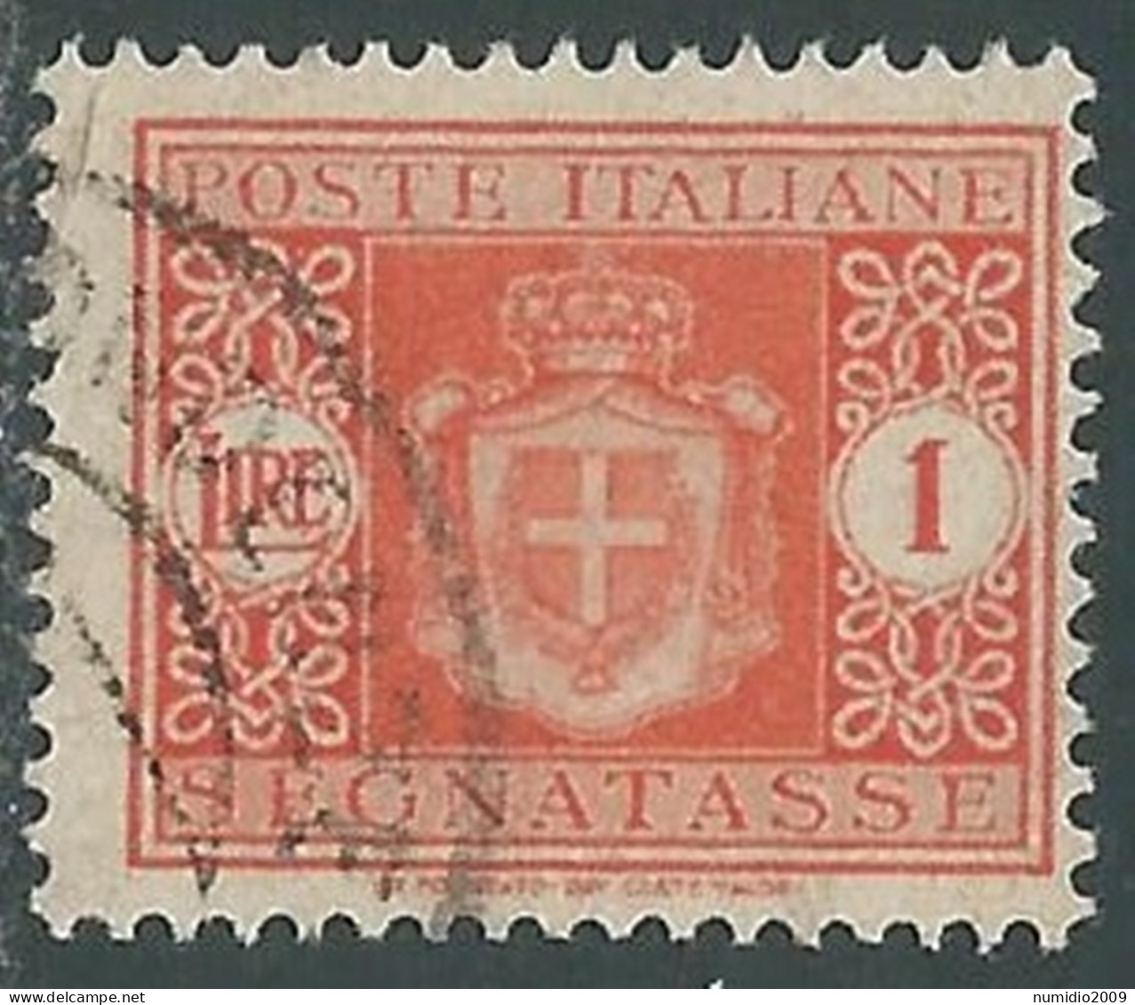 1946 LUOGOTENENZA SEGNATASSE USATO 1 LIRA - P13-6 - Postage Due