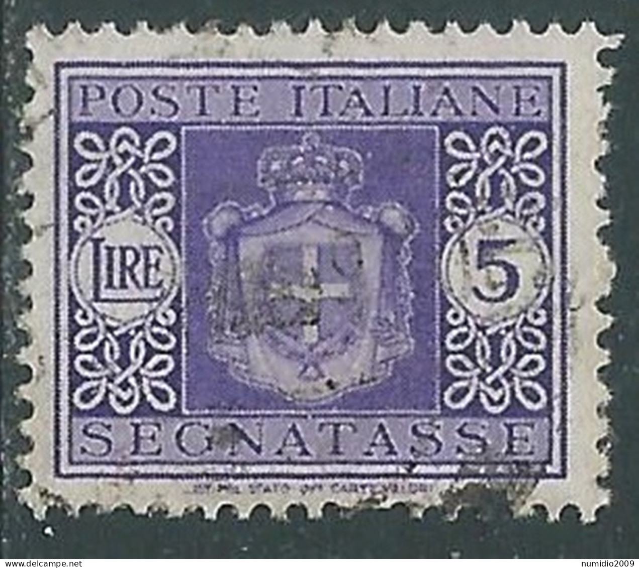 1946 LUOGOTENENZA SEGNATASSE USATO 5 LIRE - P13-4 - Postage Due