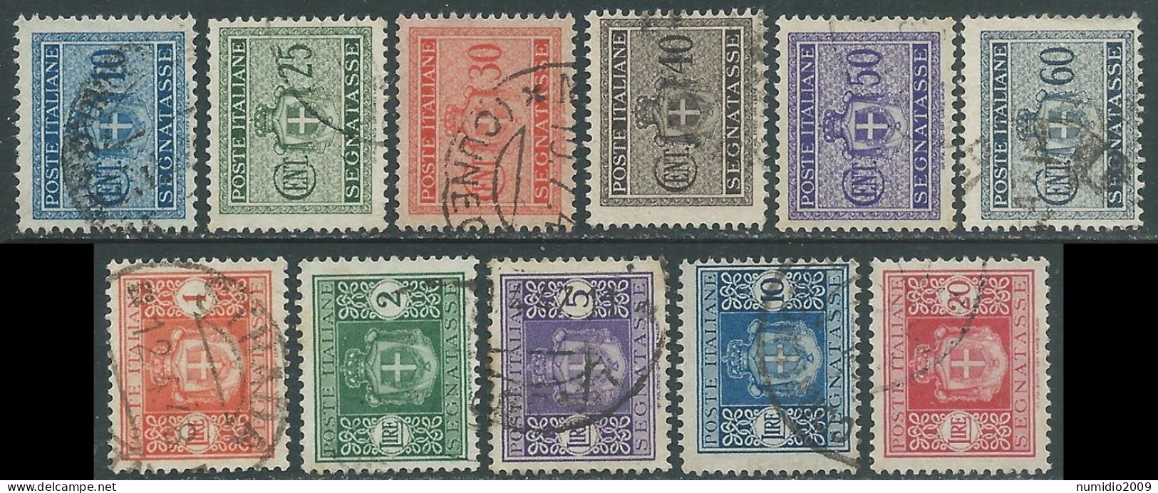 1946 LUOGOTENENZA SEGNATASSE USATO 11 VALORI - P29-2 - Taxe