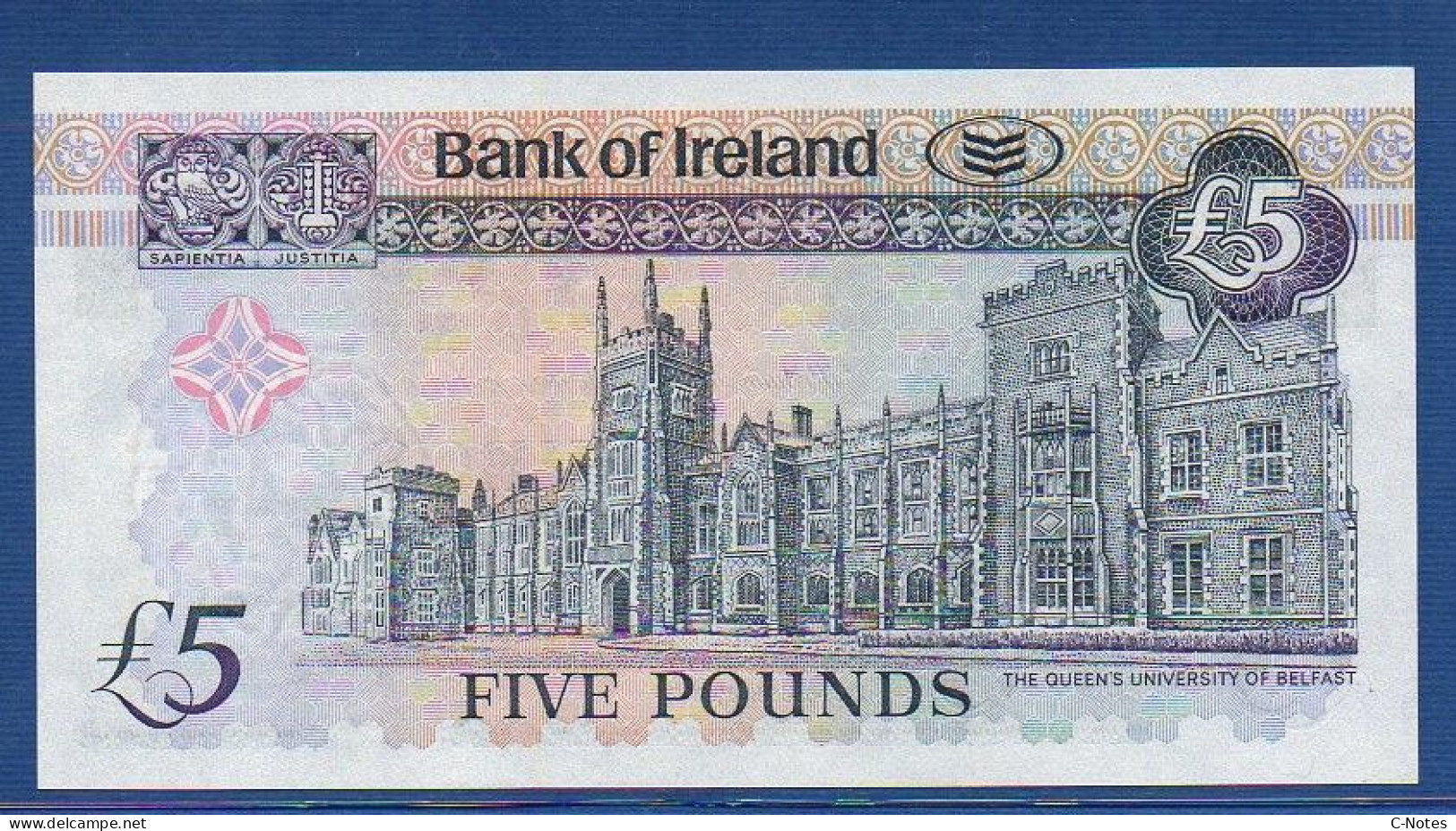 NORTHERN IRELAND - P. 79 – 5 POUNDS 2003 UNC, S/n BP244868  Bank Of Ireland - 5 Pounds