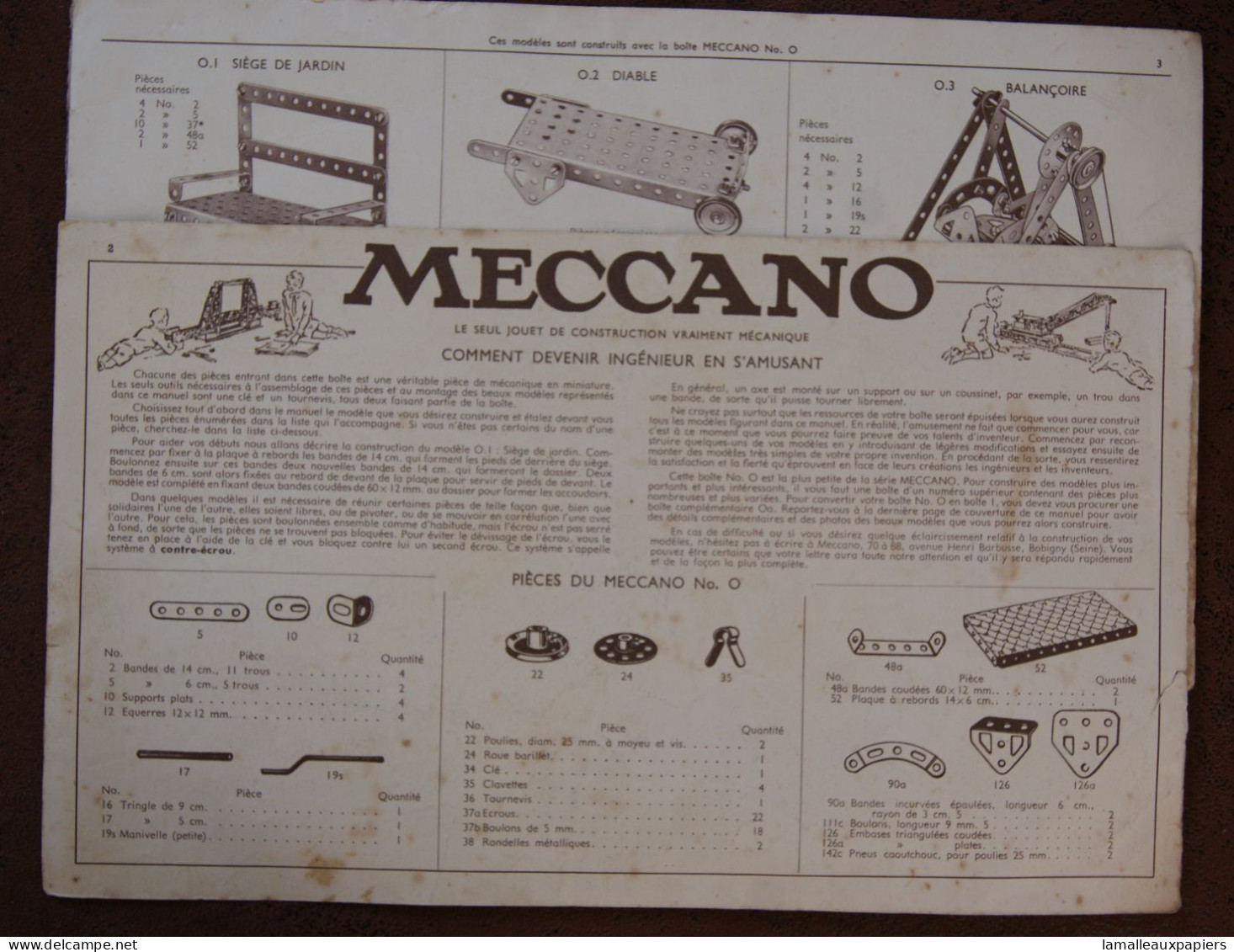 Manuel D'instruction N°0 - Meccano