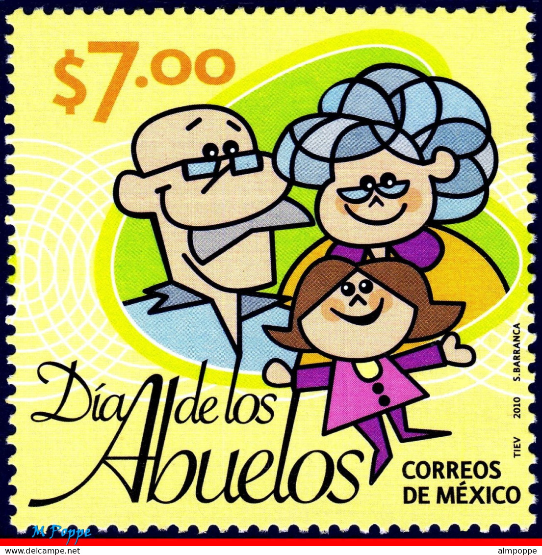 Ref. MX-2682 MEXICO 2010 - GRANDPARENTS DAY,MNH, MOTHER'S DAY 1V Sc# 2682 - Muttertag