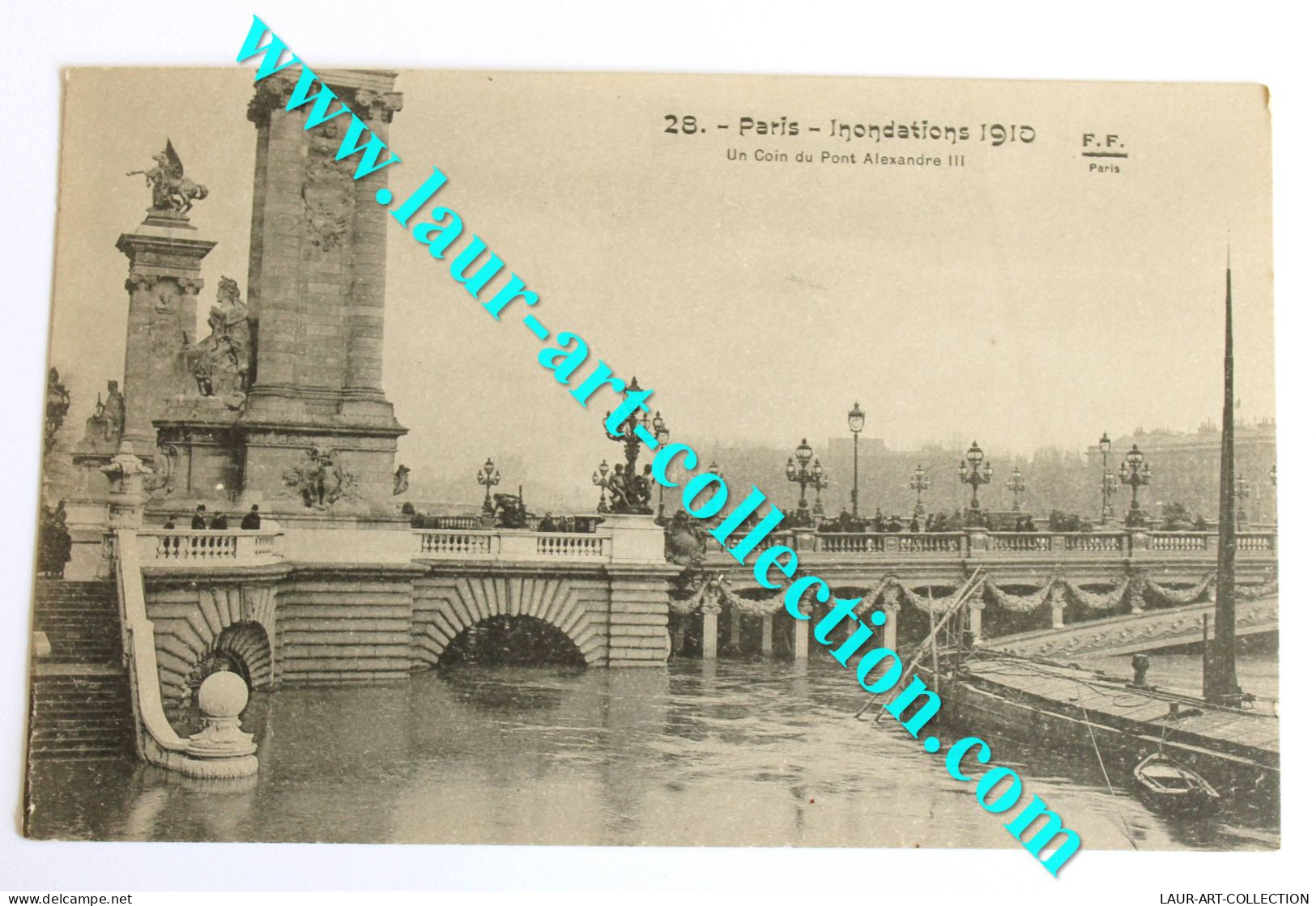 CPA 75 INONDATION PARIS JANVIER 1910 PONT ALEXANDRE 3 ANCIEN CARTE POSTALE ANIMÉE GRANDE CRUE DE LA SEINE (1505.13) - Floods