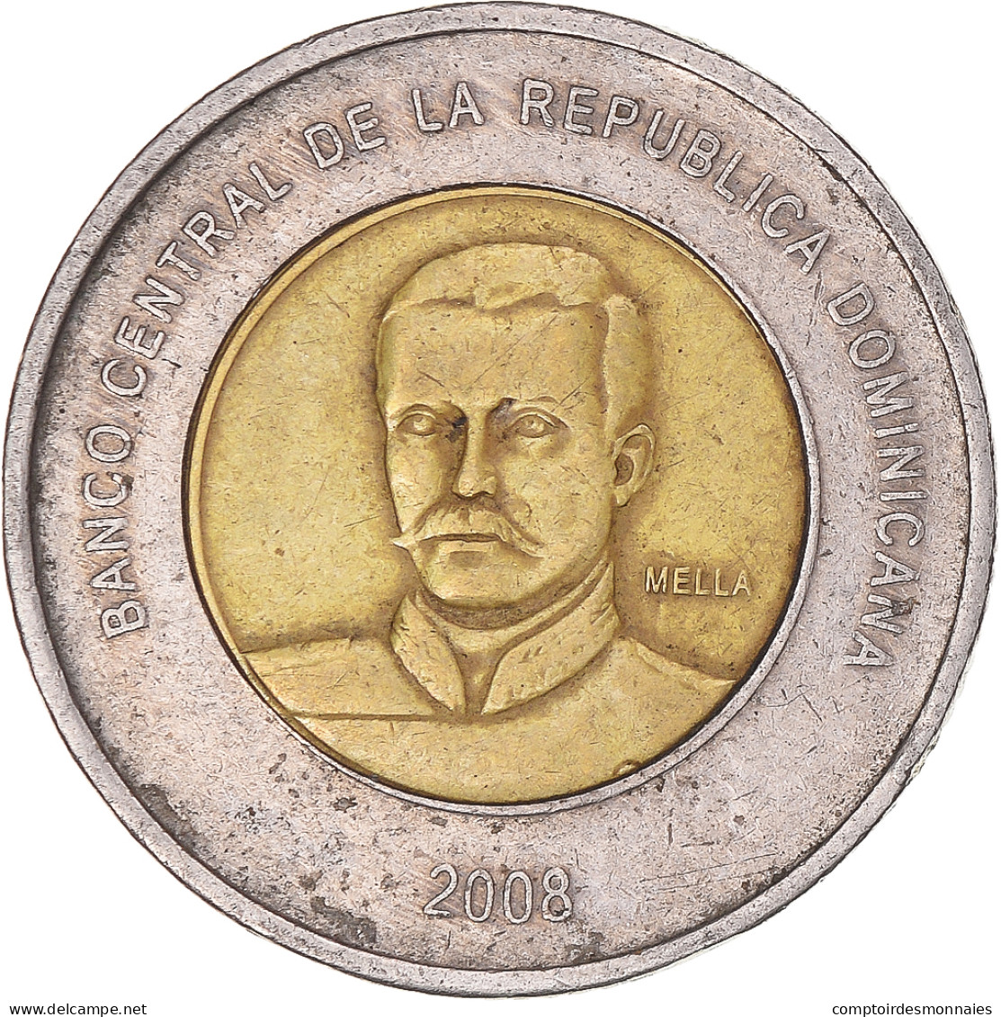 Monnaie, DOMINICA, 10 Pesos, 2008 - Dominicaanse Republiek