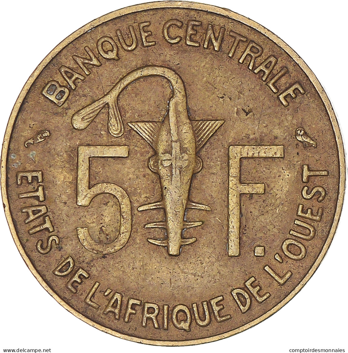 Monnaie, Communauté économique Des États De L'Afrique De L'Ouest, 5 Francs - Costa De Marfil
